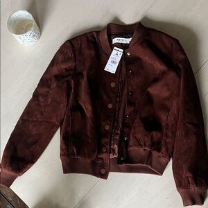 ASTR Rust Brown Bomber Jacket